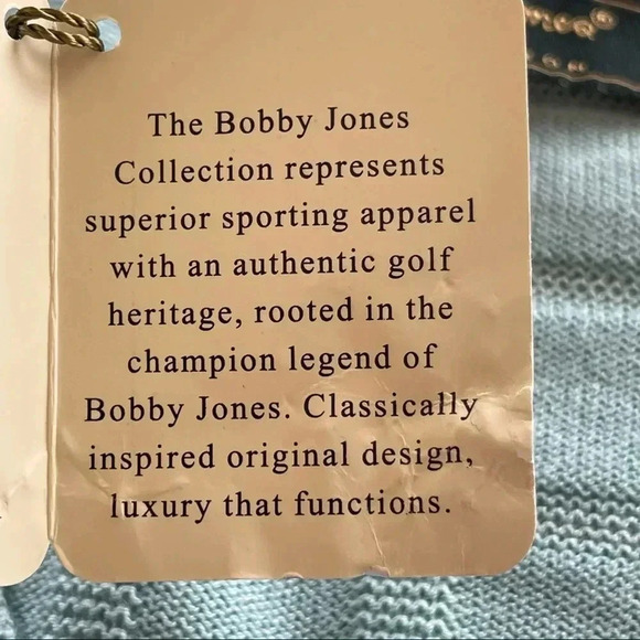 NWT Bobby Jones V-Neck Golf Sweater Light  Blue Turquoise size XXL - Picture 12 of 13